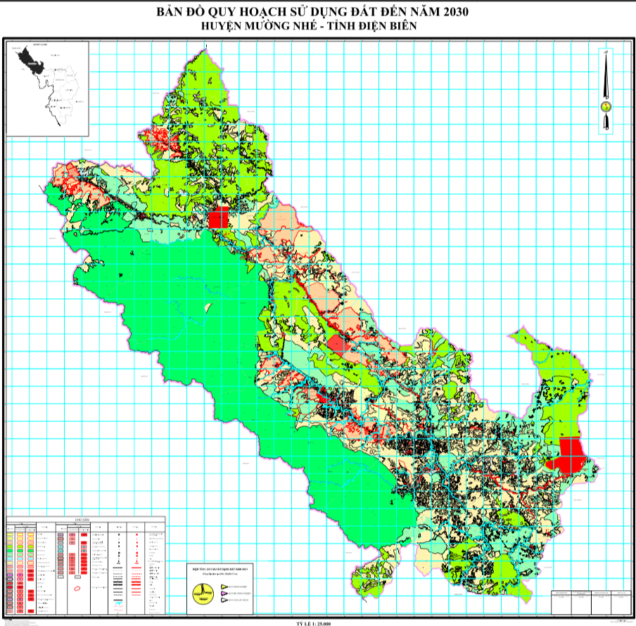 Bản đồ quy hoạch sử dụng đất Huyện Mường Nhé đến năm 2030