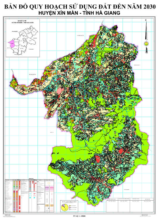 Bản đồ quy hoạch sử dụng đất Huyện Xín Mần đến năm 2030