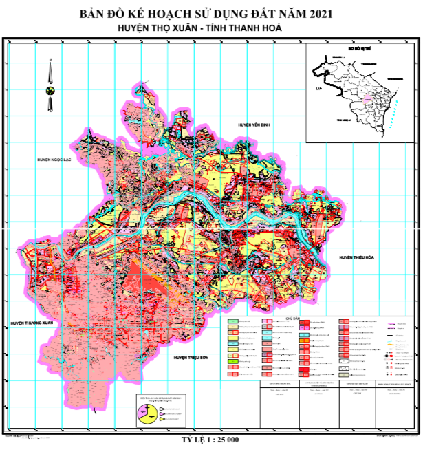 Bản đồ quy hoạch sử dụng đất Huyện Thọ Xuân năm 2021