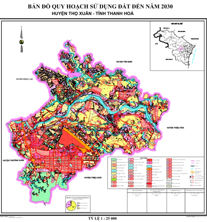 Bản đồ quy hoạch sử dụng đất Huyện Thọ Xuân đến năm 2030