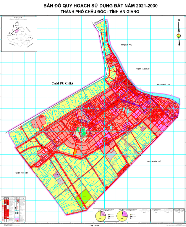 Bản đồ quy hoạch sử dụng đất Thành Phố Châu Đốc đến năm 2030