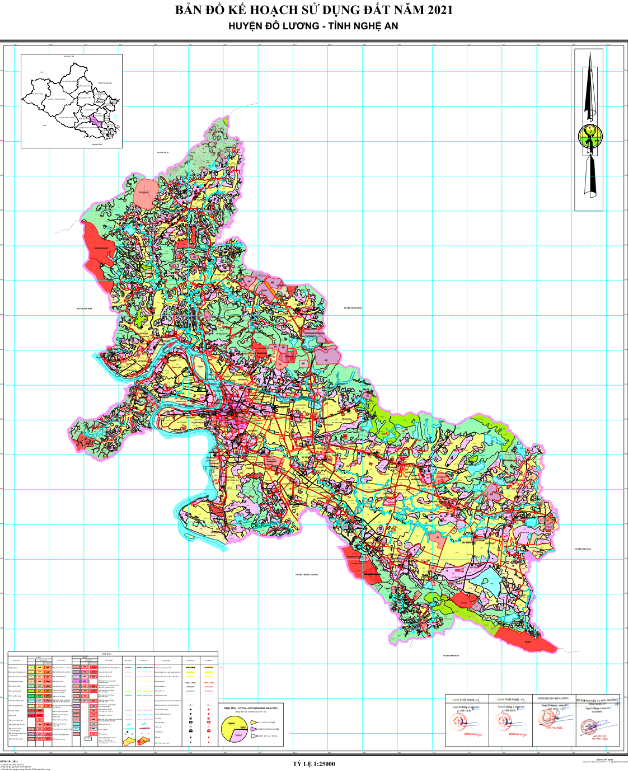 Bản đồ quy hoạch sử dụng đất Huyện Đô Lương đến năm 2030