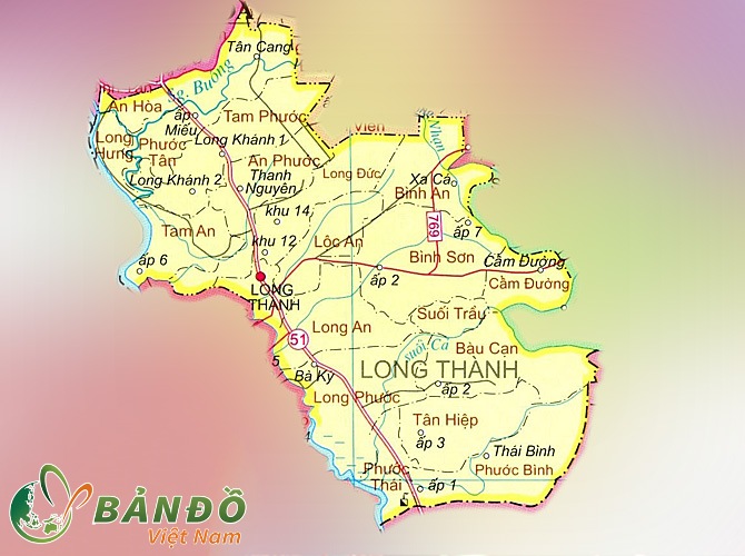 Bản đồ hành chính thành phố Long Khánh