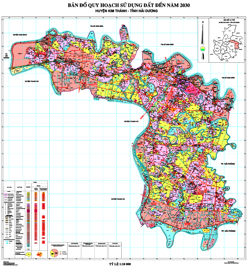Bản đồ quy hoạch sử dụng đất Huyện Kim Thành đến năm 2030