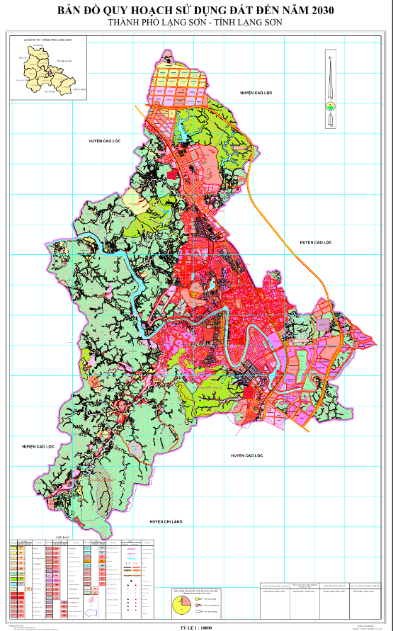 Bản đồ quy hoạch sử dụng đất Thành phố Lạng Sơn đến năm 2030
