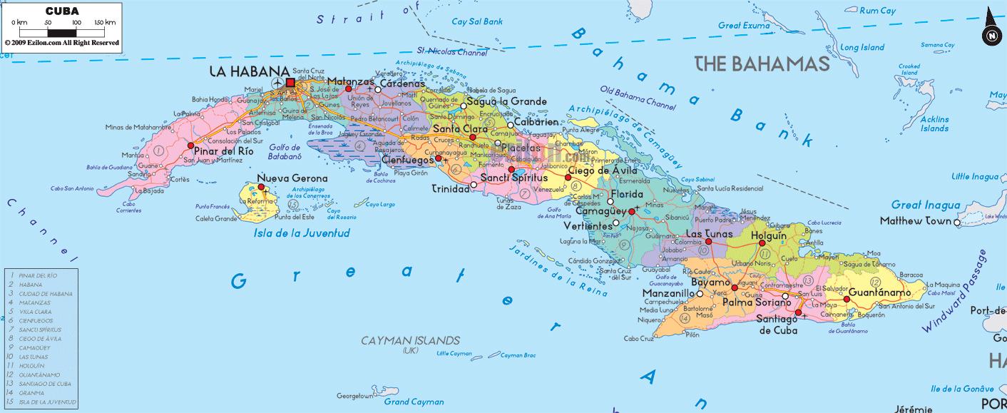 Bản đồ Cuba