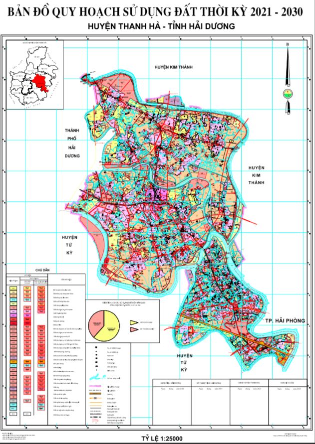 Bản đồ quy hoạch sử dụng đất Huyện Thanh Hà đến năm 2030