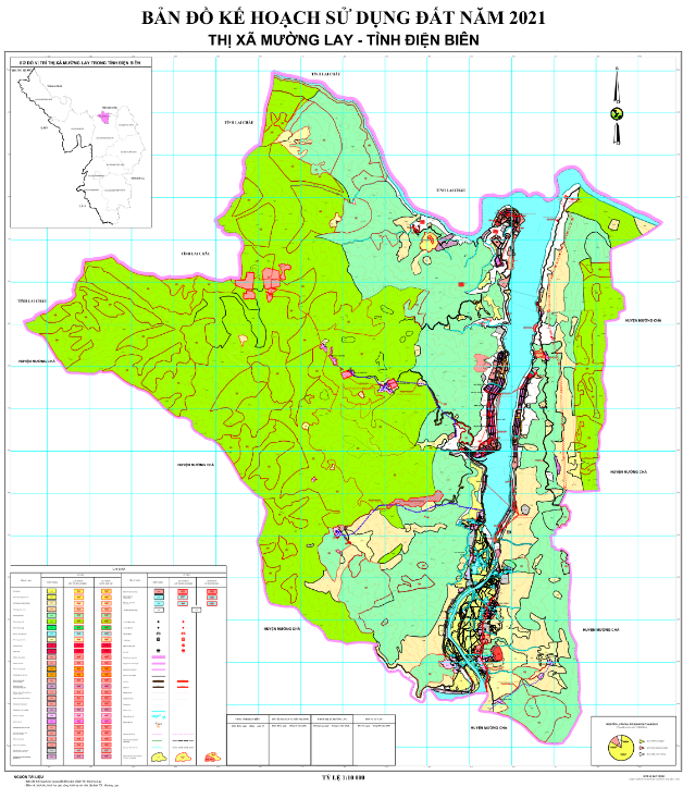 Bản đồ quy hoạch sử dụng đất Thị xã Mường Lay đến năm 2030