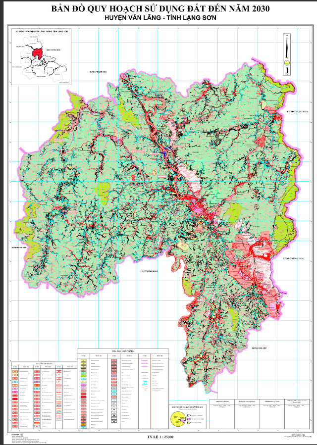 Bản đồ quy hoạch sử dụng đất Huyện Văn Lãng đến năm 2030