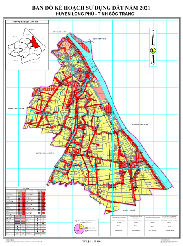 Bản đồ quy hoạch sử dụng đất Huyện Long Phú đến năm 2021