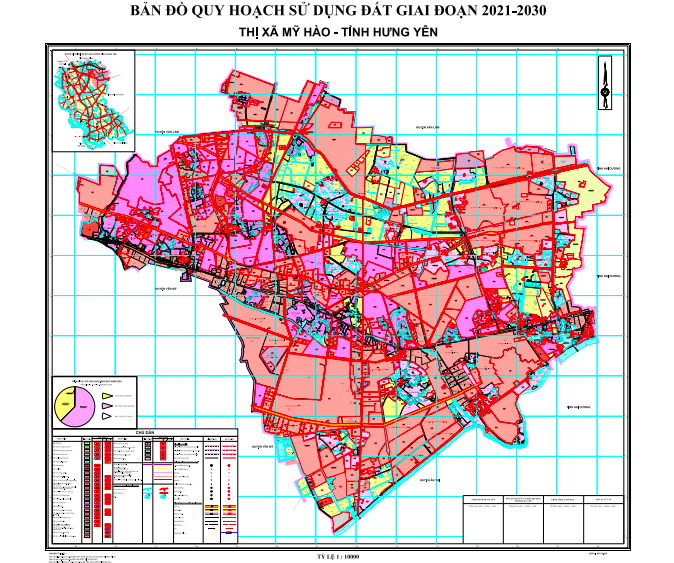 Bản đồ quy hoạch sử dụng đất Thị xã Mỹ Hào đến năm 2030
