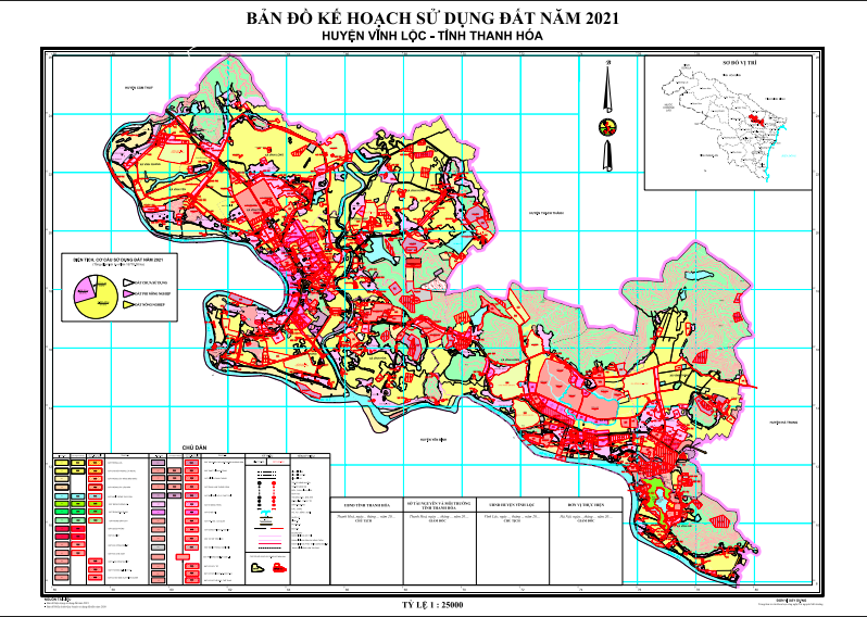 Bản đồ quy hoạch sử dụng đất Huyện Vĩnh Lộc đến năm 2021