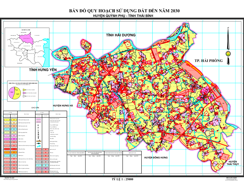 Bản đồ quy hoạch sử dụng đất Huyện Quỳnh Phụ đến năm 2030