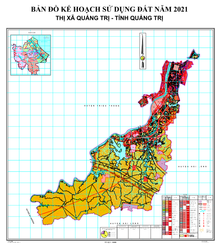 Bản đồ quy hoạch sử dụng đất Thị xã Quảng Trị đến năm 2021