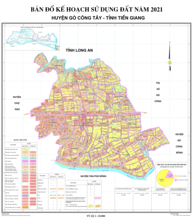Bản đồ quy hoạch sử dụng đất Huyện Gò Công Tâyy đến năm 2021