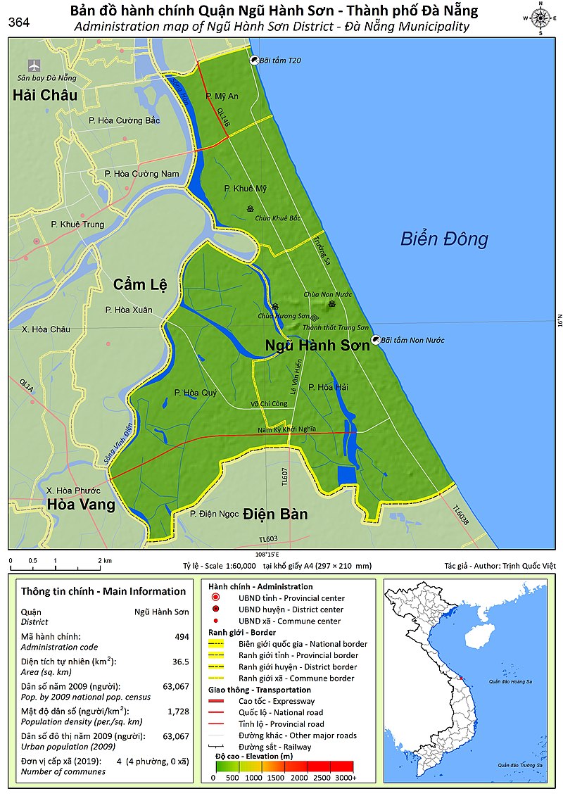 Bản đồ hành chính Quận Ngũ Hành Sơn