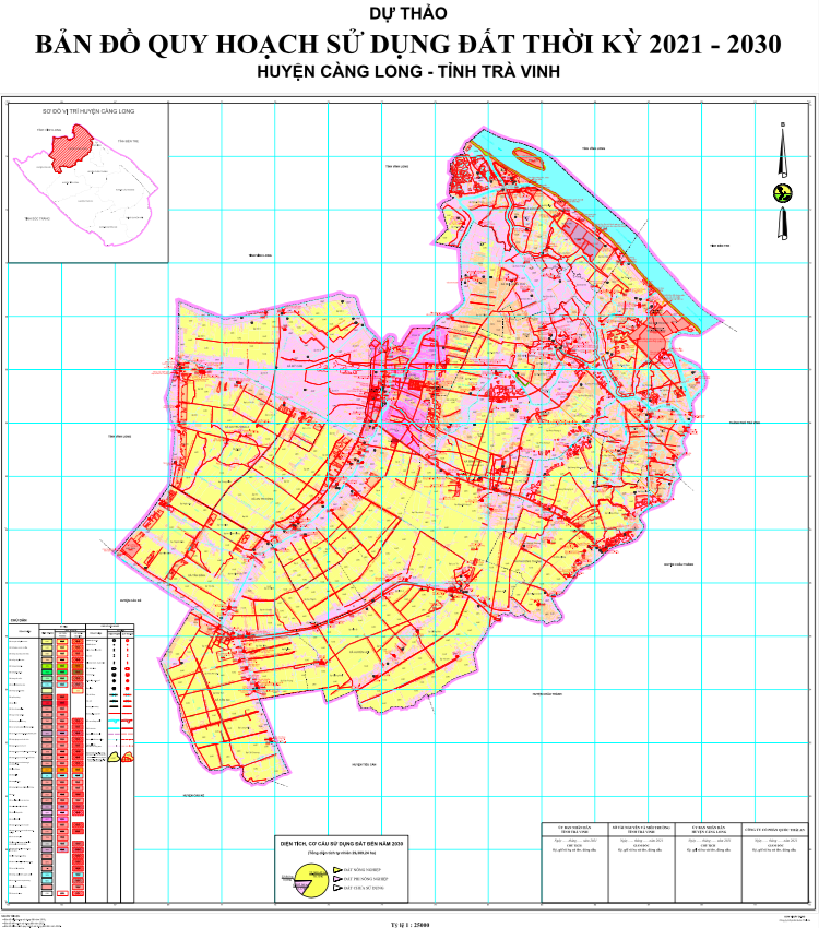 Bản đồ quy hoạch sử dụng đất Huyện Càng Long đến năm 2030