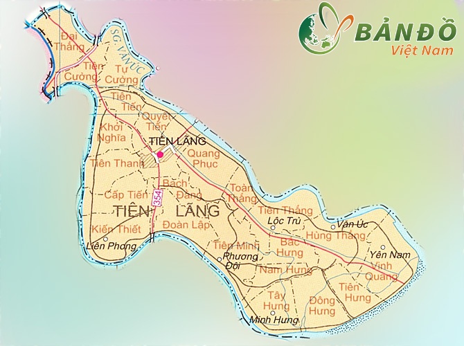 Bản đồ hành chính huyện Tiên Lãng