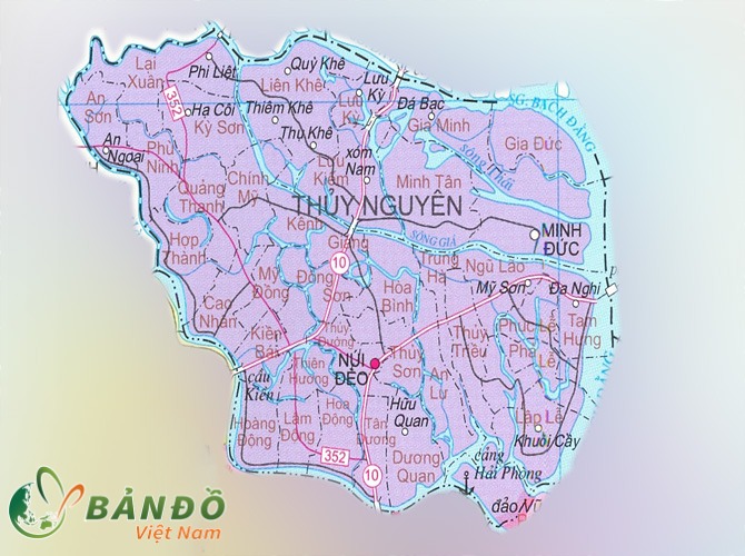 Bản đồ hành chính huyện Thủy Nguyên