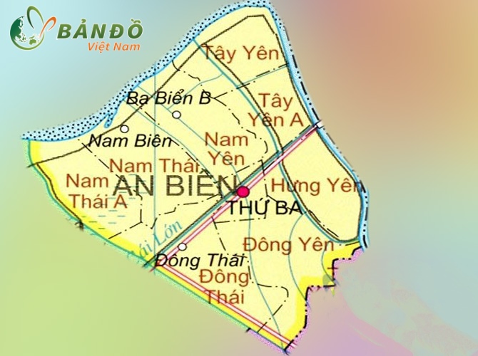 Bản đồ hành chính huyện An Biên