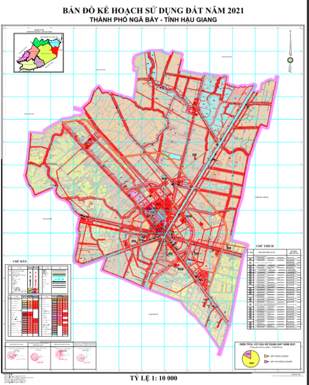 Bản đồ quy hoạch sử dụng đất Thành phố Ngã Bảy đến năm 2030