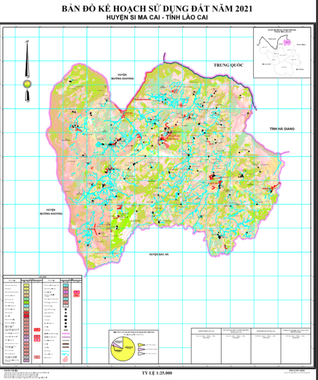Bản đồ quy hoạch sử dụng đất Huyện Si Ma Cai đến năm 2021