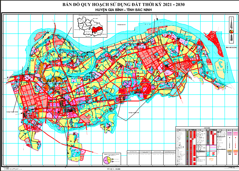 Bản đồ quy hoạch sử dụng đất Huyện Gia Bình đến năm 2030