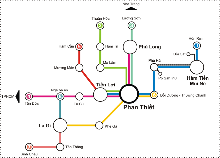 Bản đồ giao thông TP Phan Thiết