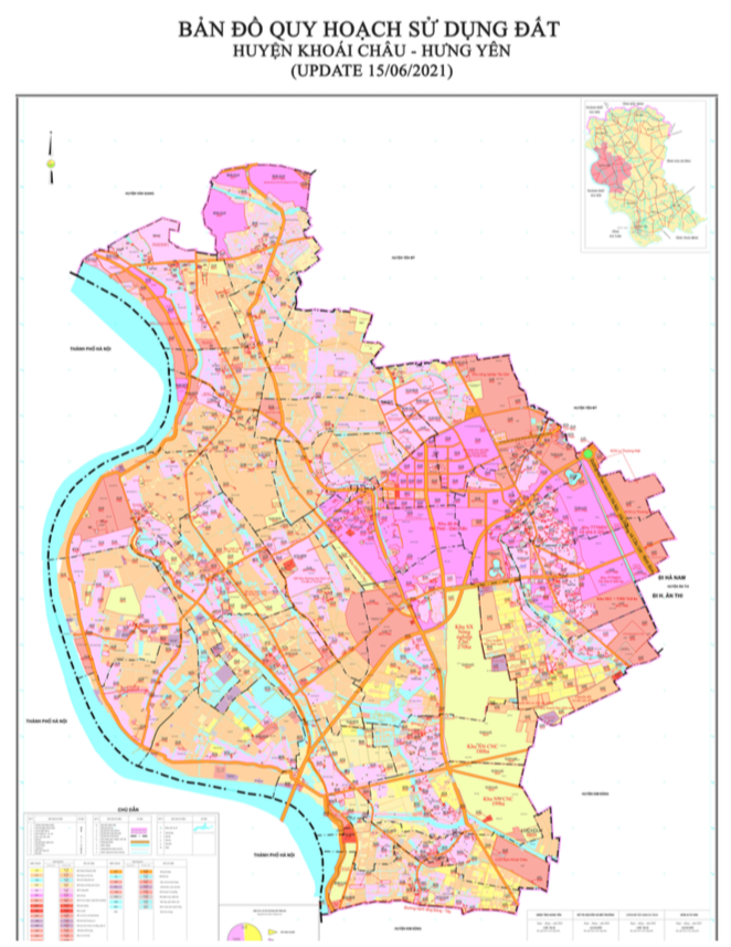 Bản đồ quy hoạch sử dụng đất Huyện Khoái Châu đến năm 2021