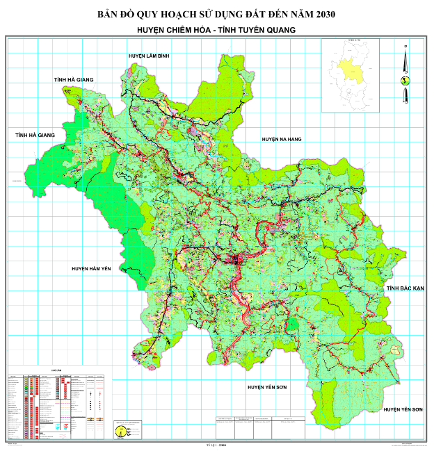Bản đồ quy hoạch sử dụng đất Huyện Chiêm Hoá đến năm 2030