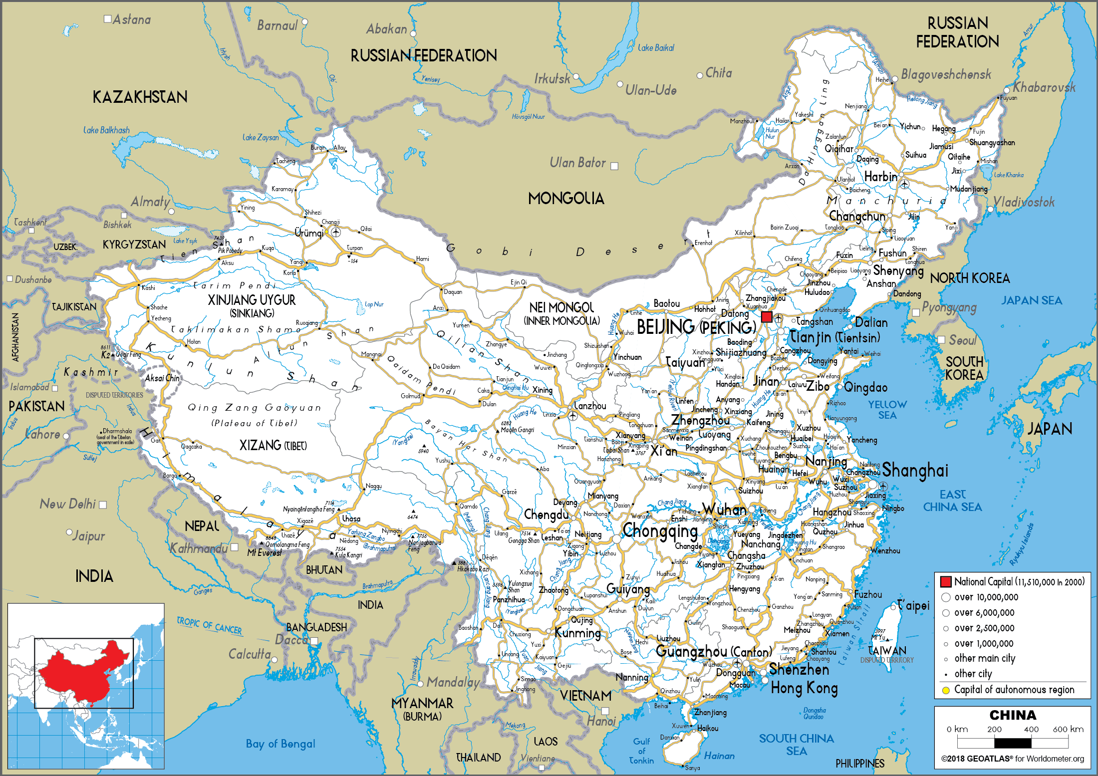 Tải Bản Đồ Hành Chính Trung Quốc (China) Khổ Lớn Mới Nhất 2023