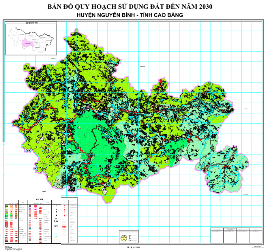 Bản đồ quy hoạch sử dụng đất Huyện Nguyên Bình đến năm 2030