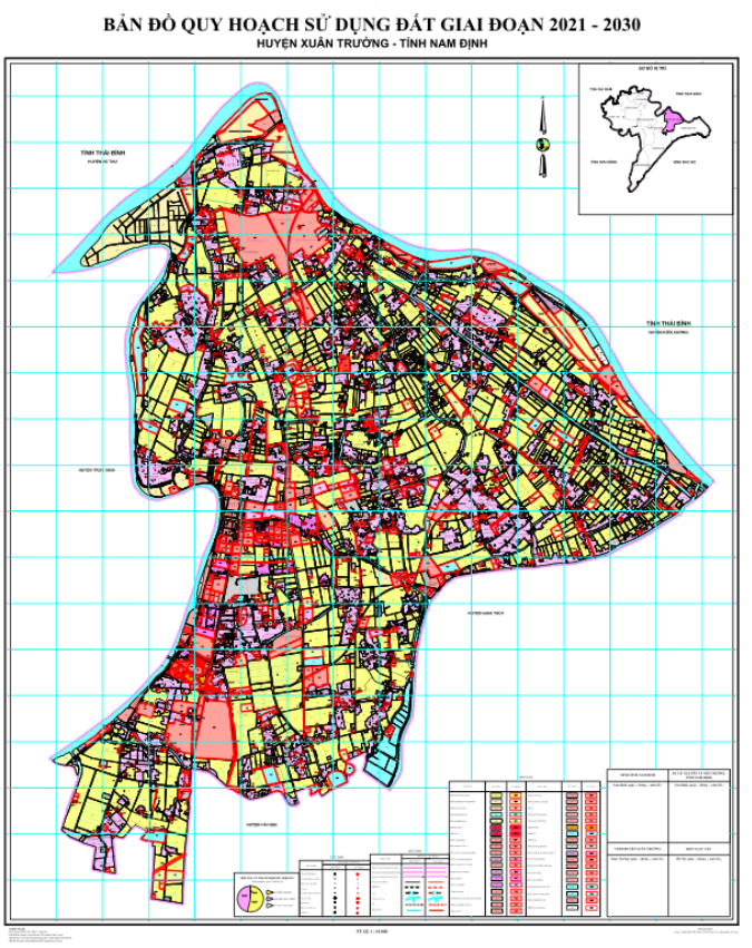 Bản đồ quy hoạch sử dụng đất Huyện Xuân Trường đến năm 2030