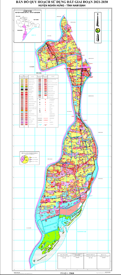 Bản đồ quy hoạch sử dụng đất Huyện Nghĩa Hưng đến năm 2030