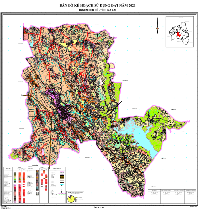 Bản đồ quy hoạch sử dụng đất Huyện Chư Sê đến năm 2021