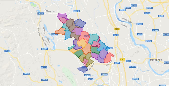 Bản đồ huyện Ứng Hòa & Thông tin quy hoạch đến năm 2030