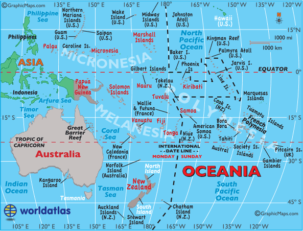 Tải Bản Đồ Châu Đại Dương (Châu Úc) Khổ Lớn Mới Nhất 2023