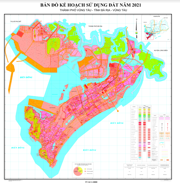 Bản đồ quy hoạch sử dụng đất Thành phố Vũng Tàu đến năm 2021