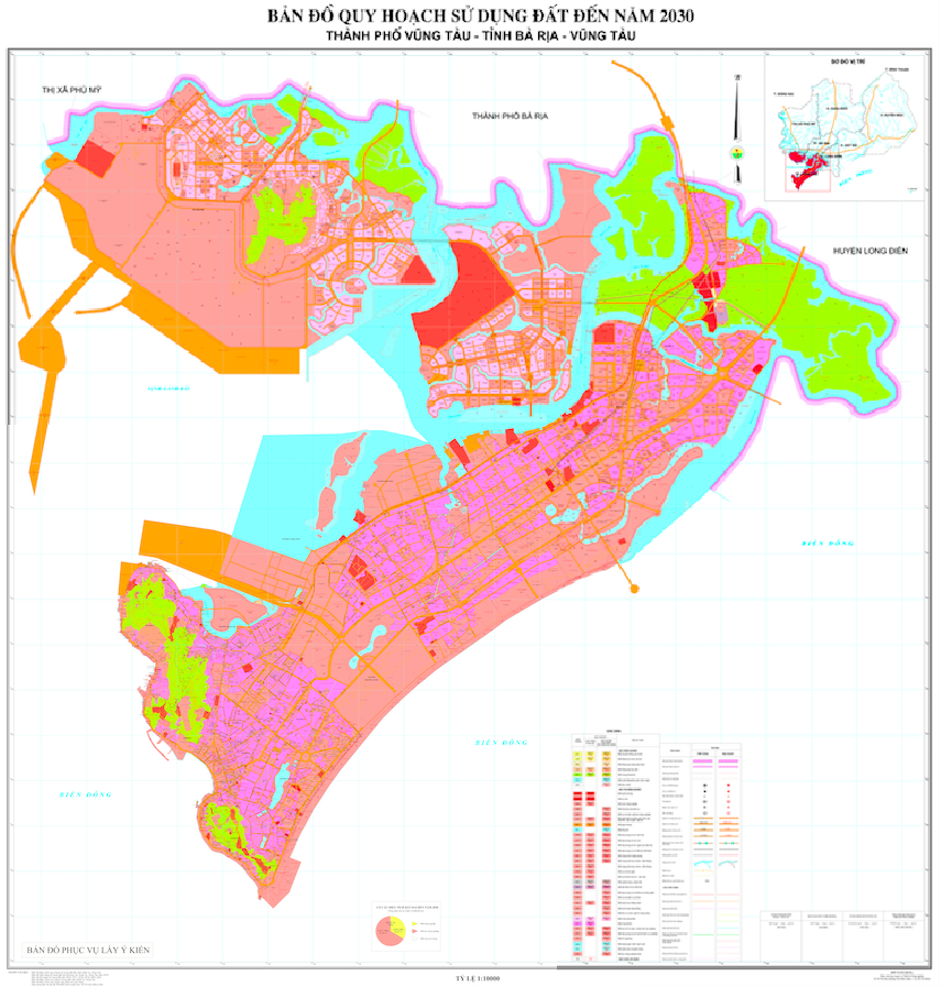 Bản đồ quy hoạch sử dụng đất Thành phố Vũng Tàu đến năm 2030