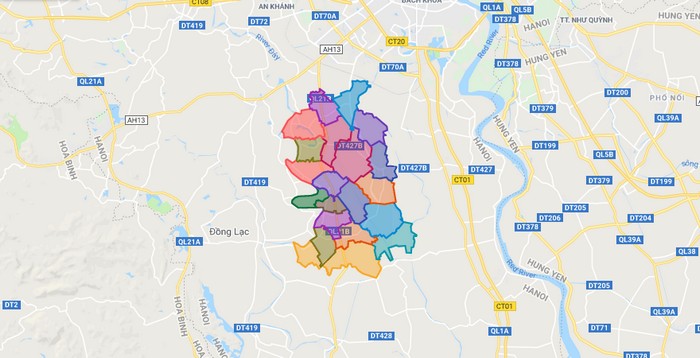 TẢI Bản đồ huyện Thanh Oai khổ lớn phóng to 2023