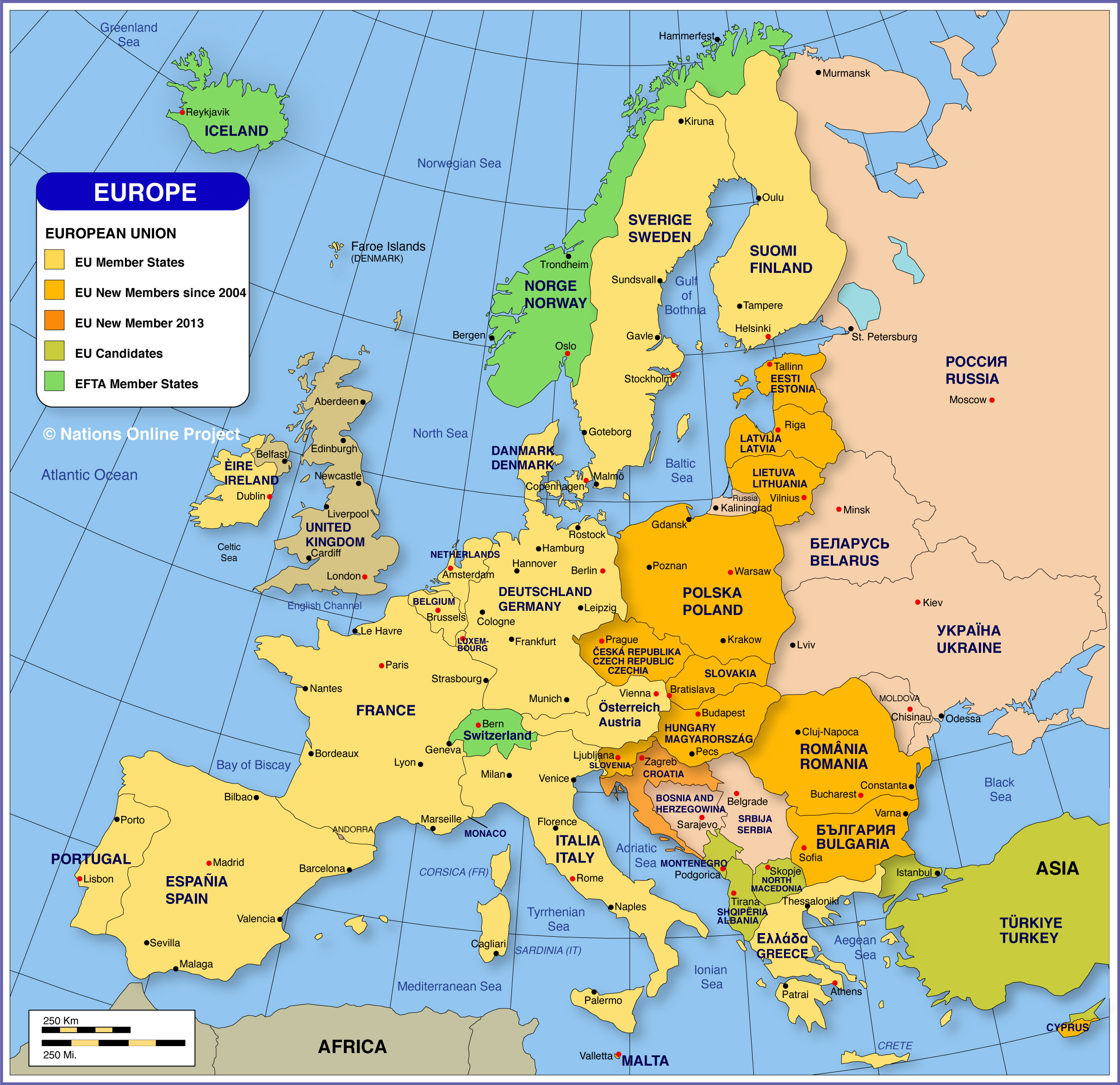 Bản Đồ Châu Âu Khổ Lớn 2024: Cùng chiêm ngưỡng bản đồ Châu Âu khổ lớn mới nhất của năm