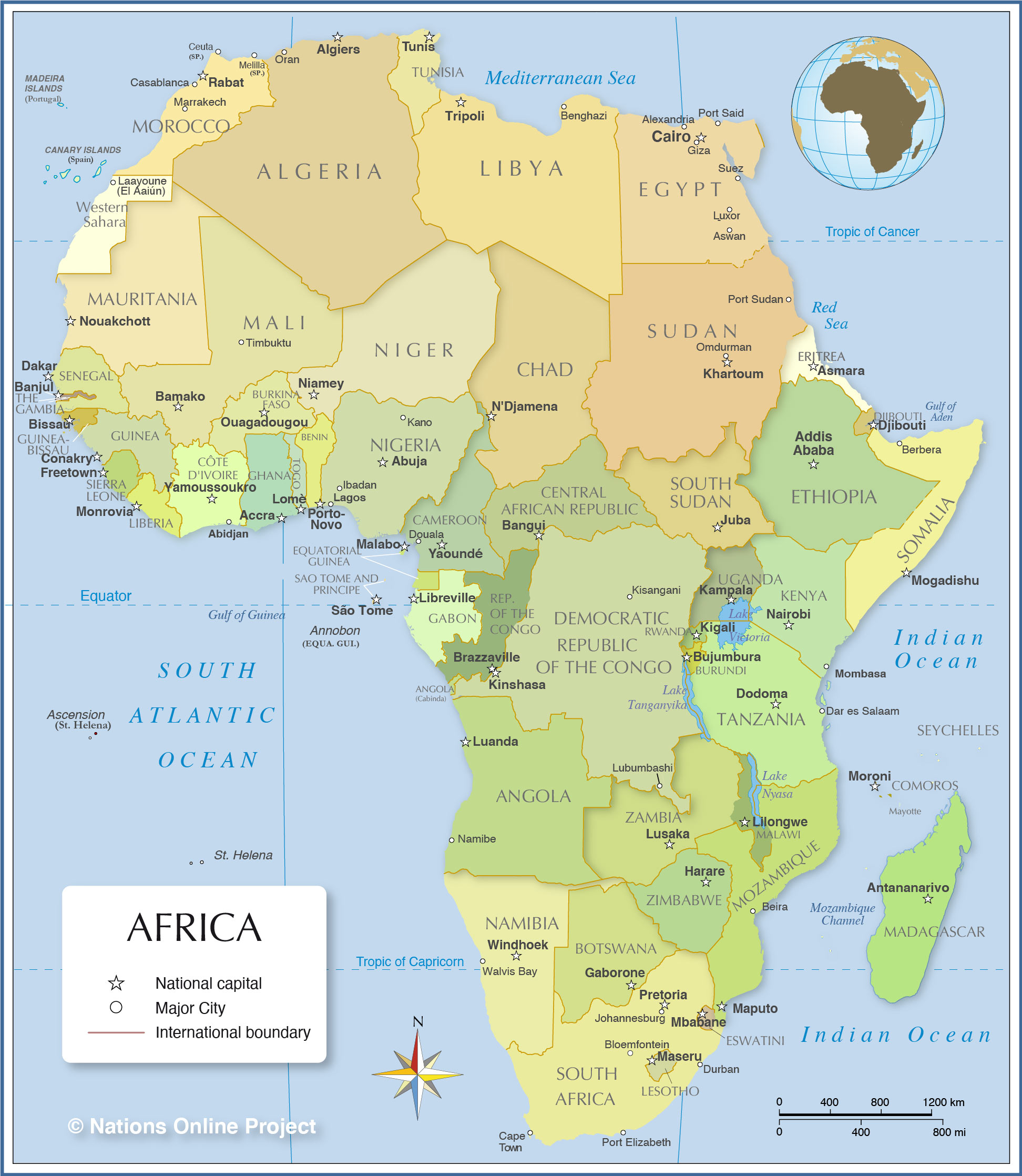 TẢI Bản đồ các nước Châu Phi (Africa Map) khổ lớn 2022 14