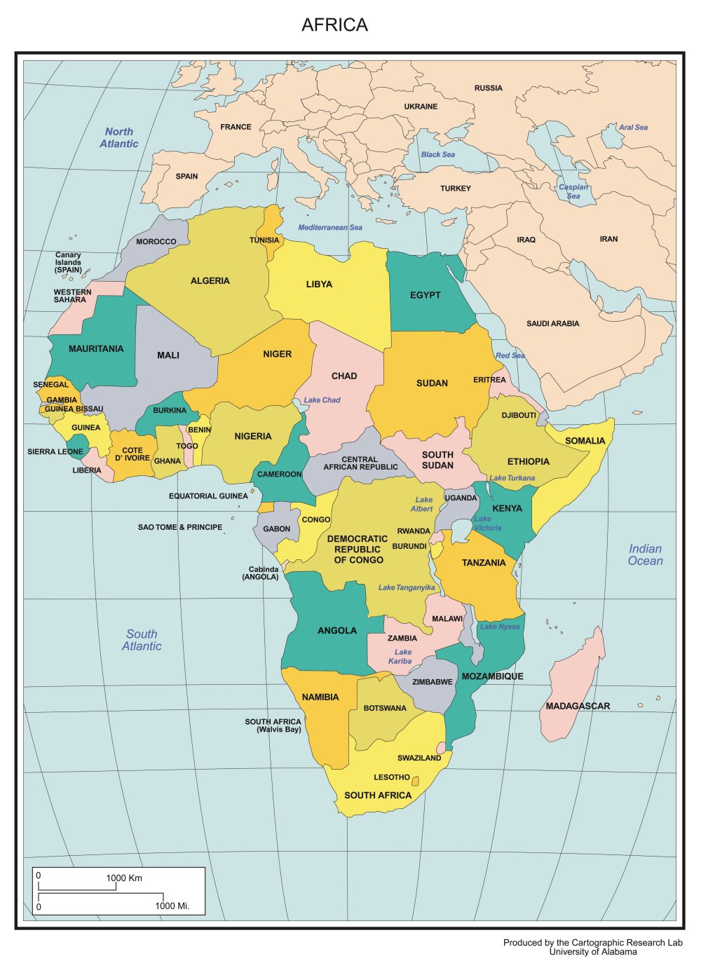 TẢI Bản đồ các nước Châu Phi (Africa Map) khổ lớn 2022 9