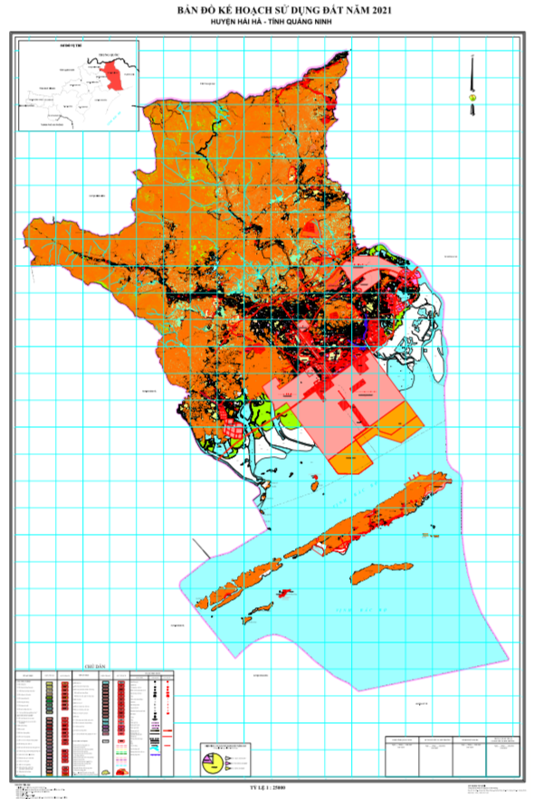Bản đồ quy hoạch sử dụng đất Huyện Hải Hà đến năm 2021