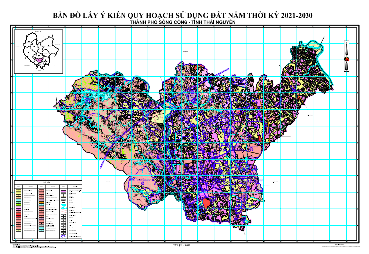 Bản đồ quy hoạch sử dụng đất Thành phố Sông Công đến năm 2030