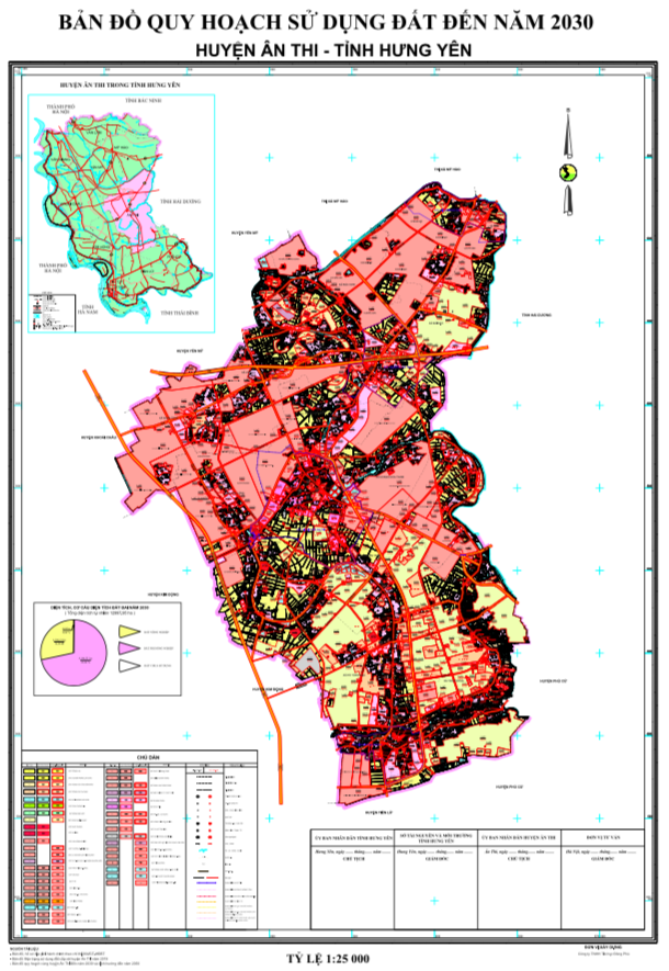 Bản đồ quy hoạch sử dụng đất Huyện Ân Thi đến năm 2030