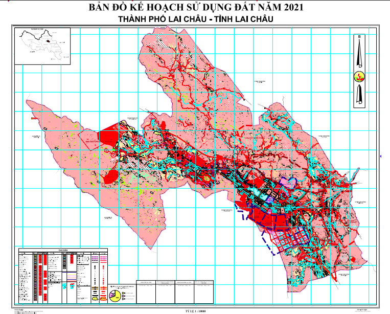 Bản đồ quy hoạch sử dụng đất Thành phố Lai Châu đến năm 2021