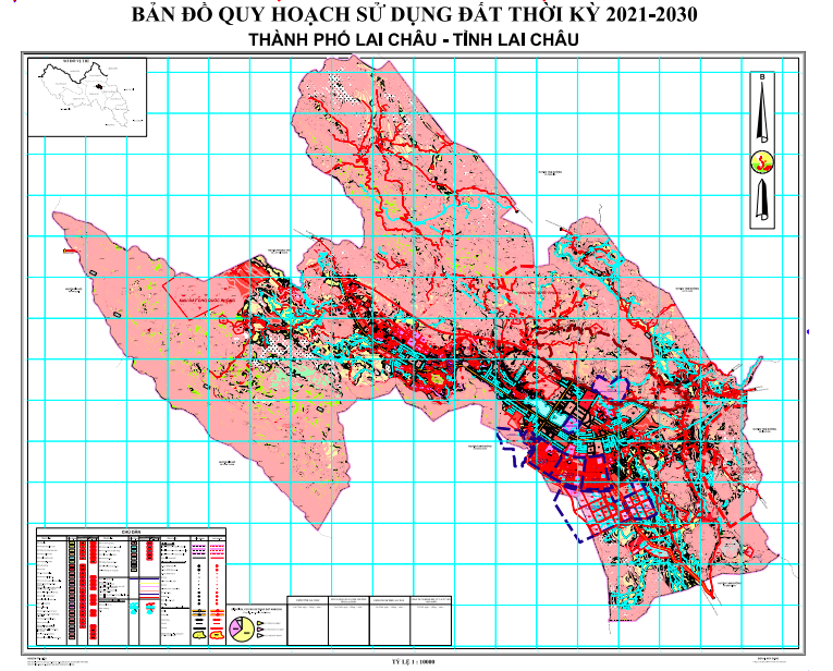 Bản đồ quy hoạch sử dụng đất Thành phố Lai Châu đến năm 2030