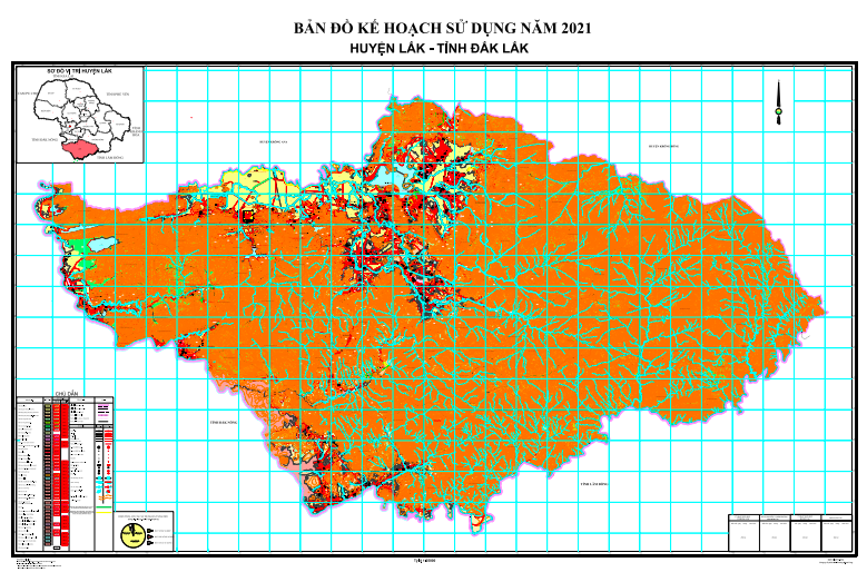Bản đồ quy hoạch sử dụng đất Huyện Lắk đến năm 2021