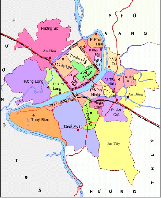 Bản đồ huyện Phú Lộc